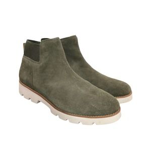 Vionic Womens Size 8.5 Boots Brionie Chelsea Water RepellentSuede Olive Green